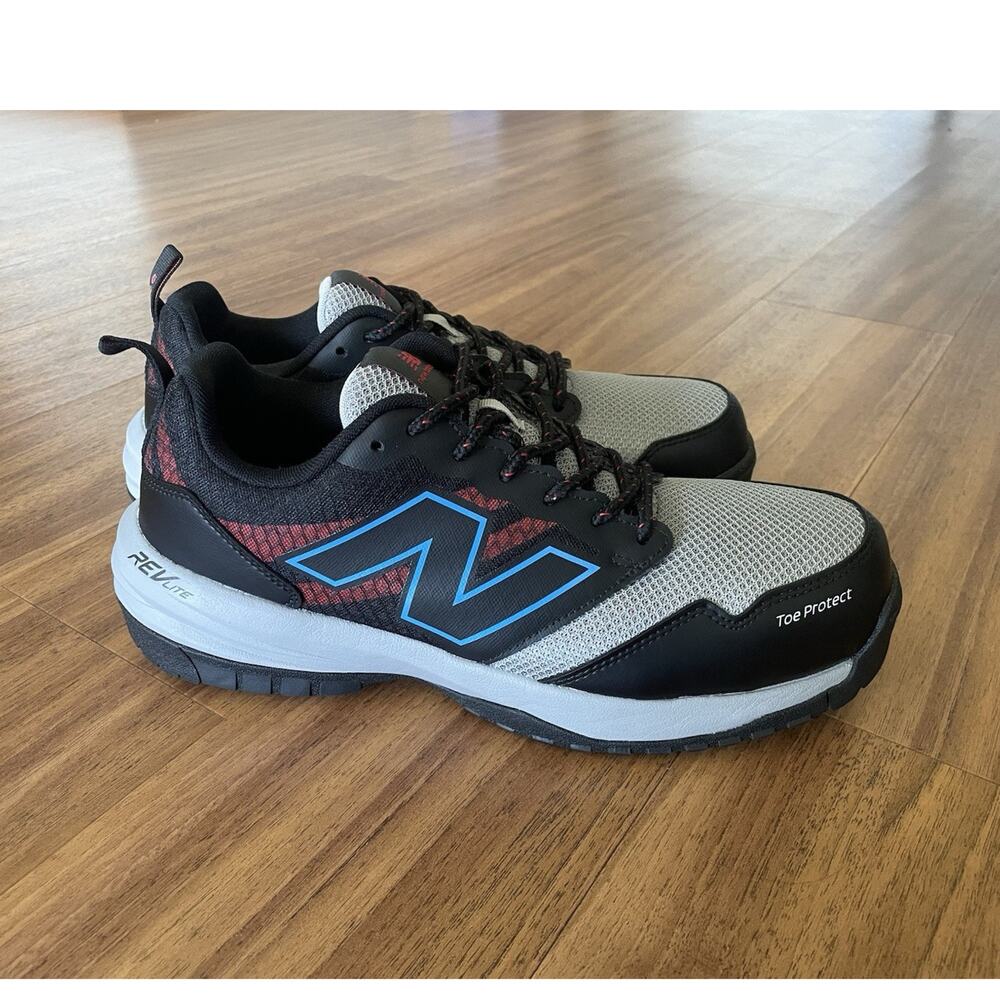New Balance Quikshift EH Work Shoes ASTM F2413-18 SR Black Blue Red Size 9.5 D
